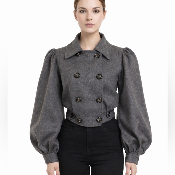 Dolce & Gabbana Jackets & Blazers - Dolce & Gabbana Gray Soft Balloon Sleeve Jacket 36 XS
